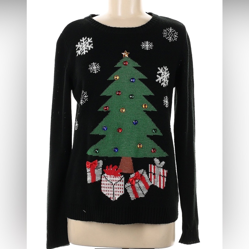 NWOT Designer Karen Scott Christmas Pullover Sweater - M